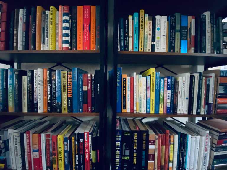 Book Shelf with many books